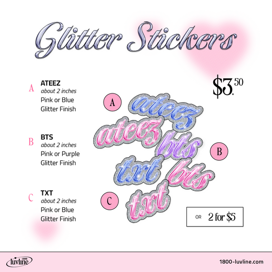 Y2K K-Pop Glitter Stickers