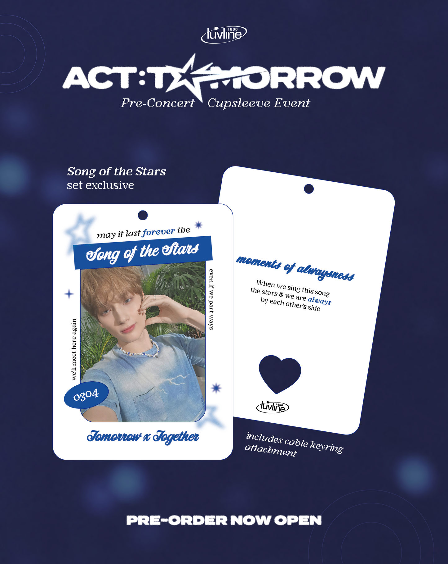 TXT | ACT: Tomorrow | Pre-Concert Cupsleeve