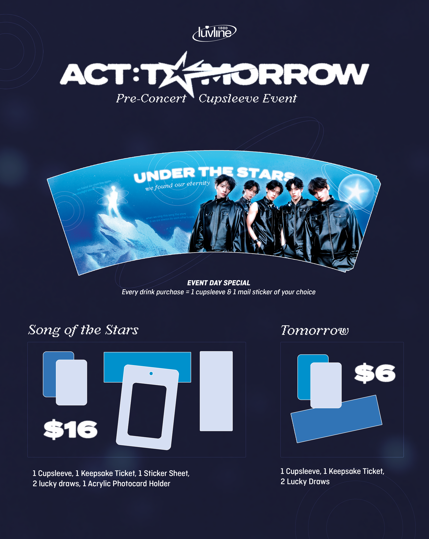 TXT | ACT: Tomorrow | Pre-Concert Cupsleeve