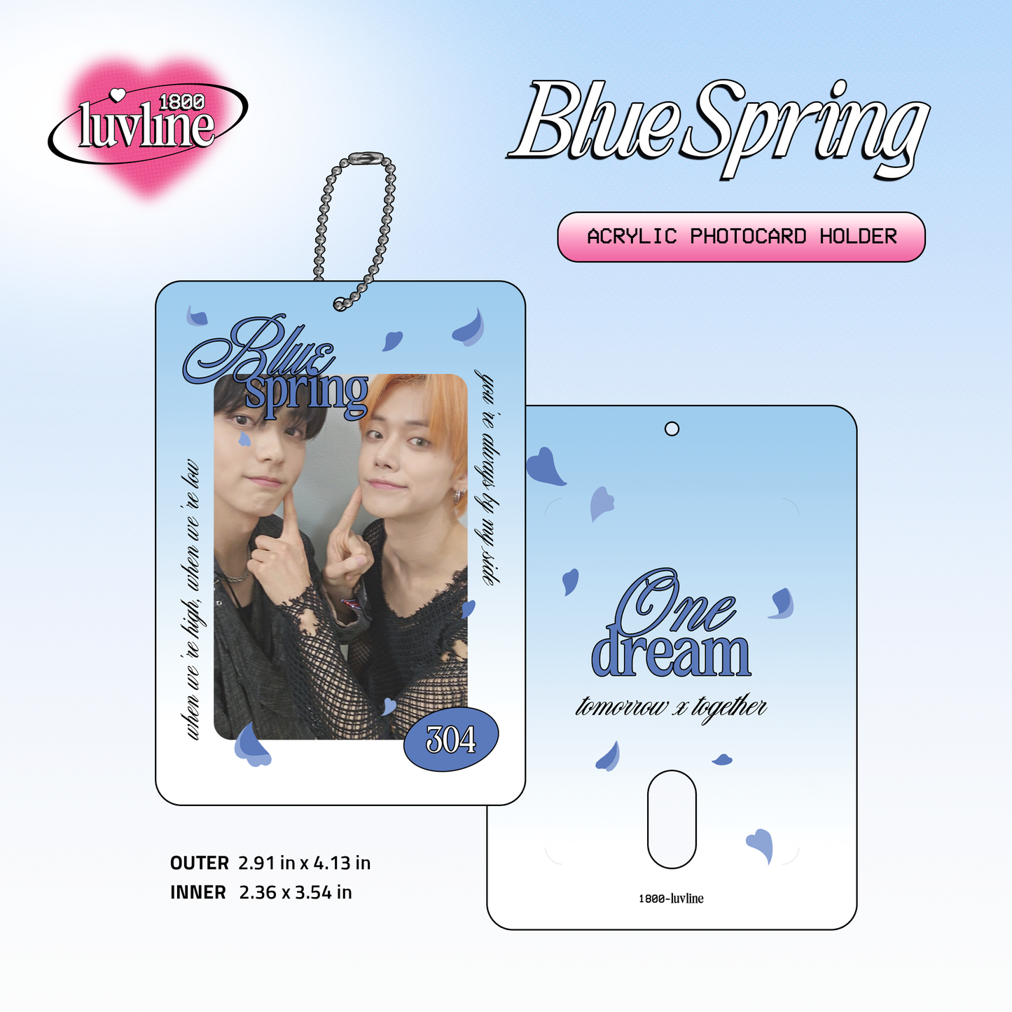 TXT Blue Spring ♡ Acrylic Photocard Holder