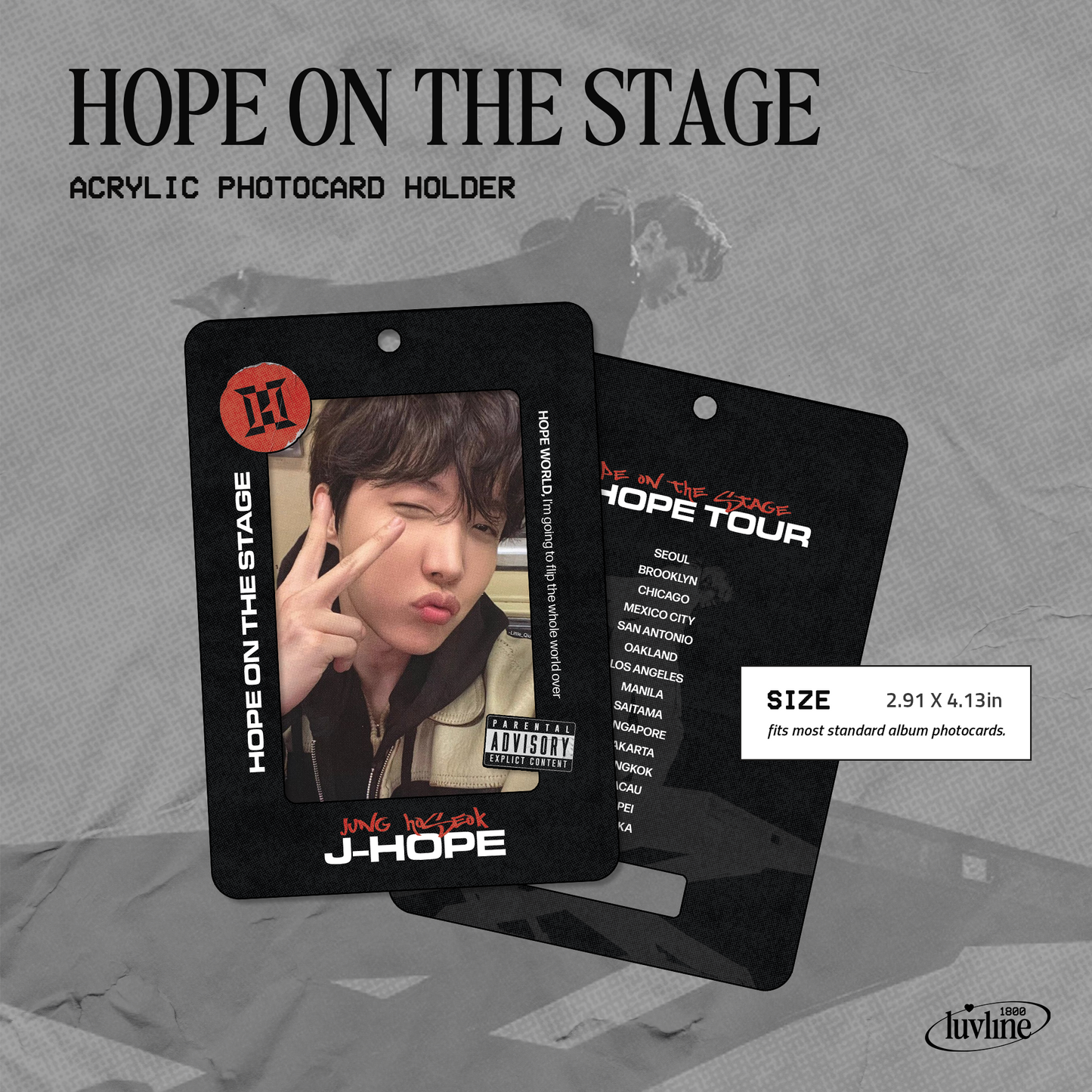 BTS J-Hope ♡ Acrylic Photocard Holder | HOPE ON THE STAGE