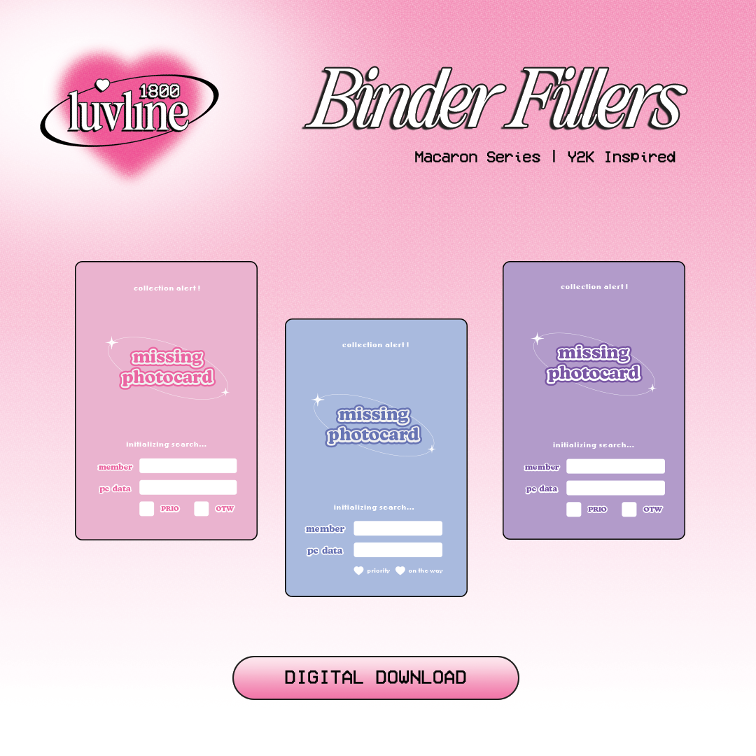 Photocard Binder Fillers ♡ MACARON [Digital Download]