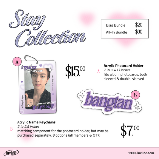 BTS Stay ♡ Photocard Holder & Keychain Bundles