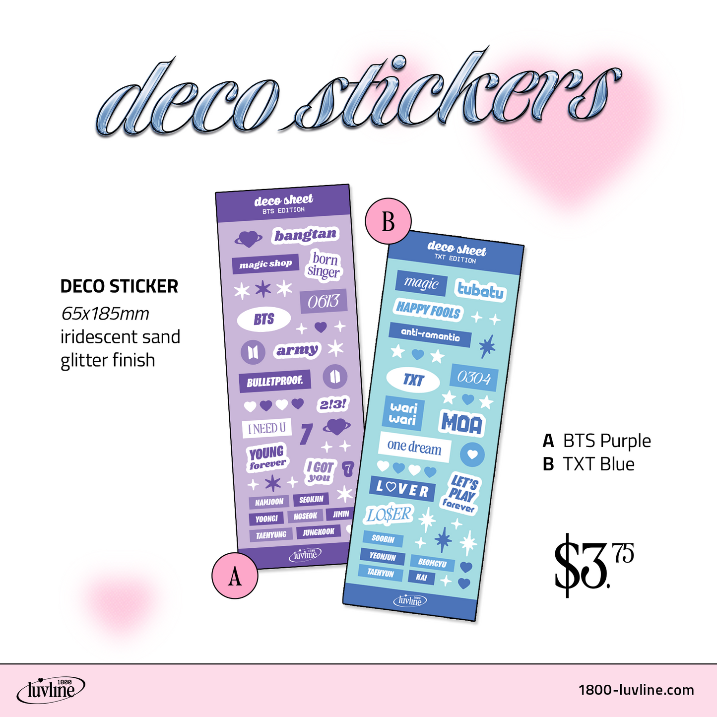 K-Pop Deco Sticker Sheets