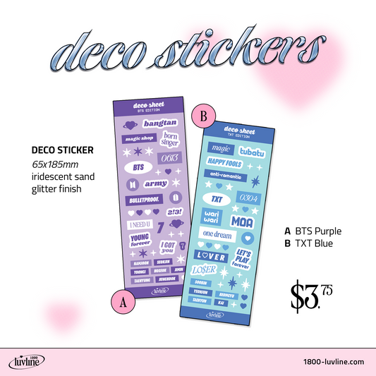 K-Pop Deco Sticker Sheets