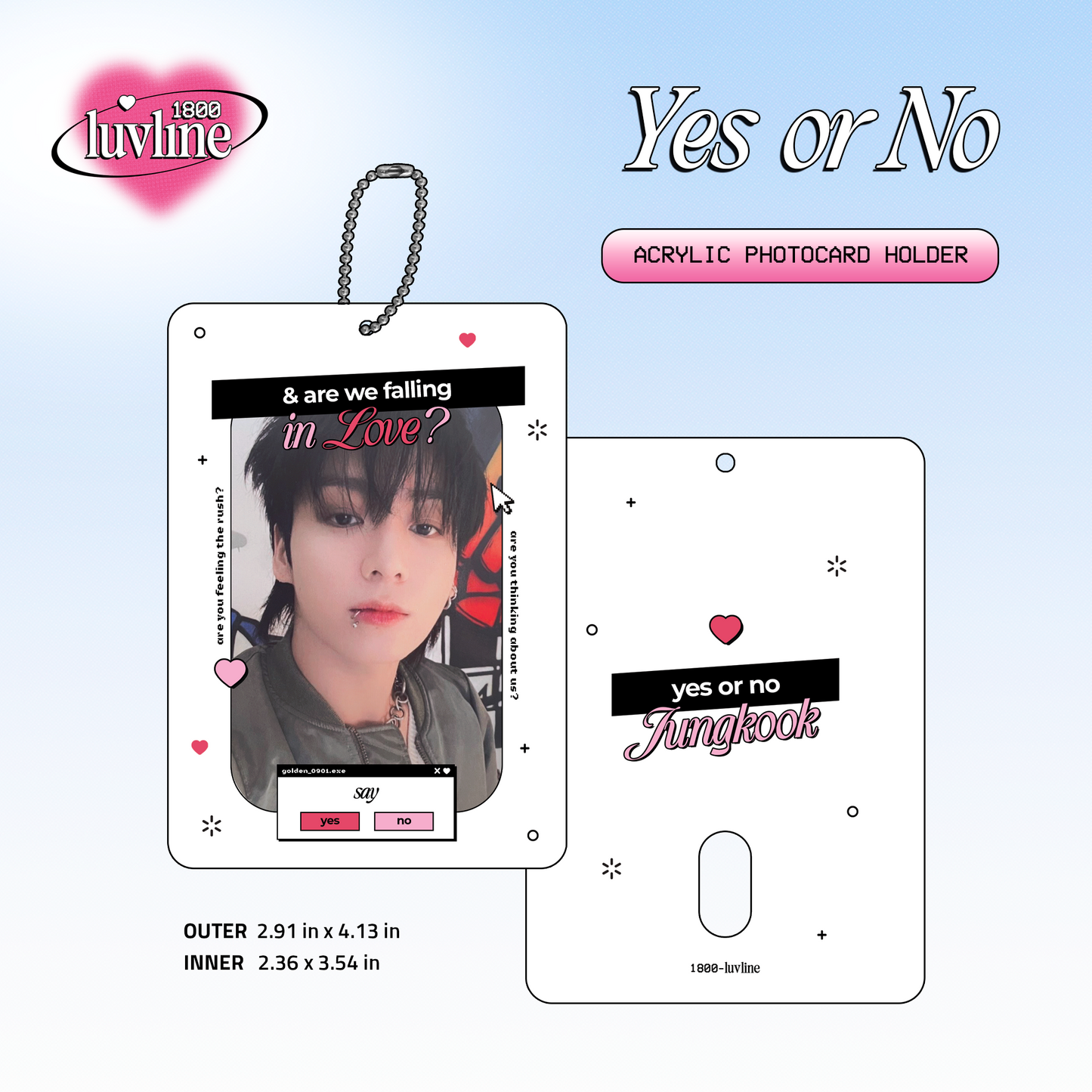 BTS Jungkook | Yes Or No ♡ Acrylic Photocard Holder